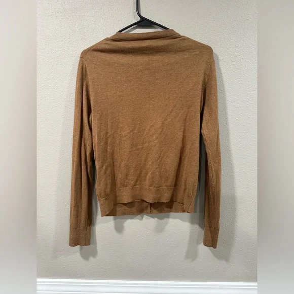 JCREW Cotton Brown Sweater with Rhinestone buttons - Picture 6 of 7